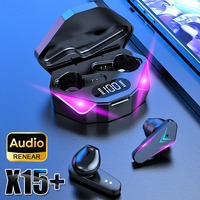 Casque sans fil TWS, écouteurs stéréo LED pour joueurs, pour iPhone intelligent, Android, iOS, avec micro