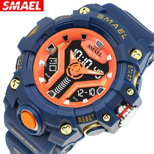 Montre de sport SMAEL pour homme, étanche, LED, numérique, intelligente, chronomètre, grand cadran, montre-bracelet pour homme 8075, montres à quartz pour homme - Product Image 1