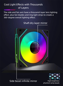 Prism 4th Generation 120mm RGB Fan Enfriador de <span class=keywords><strong>CPU</strong></span> de escritorio de tres lados con caja de juegos de 6 pines Disipador de calor de plástico para refrigeración de computadora - Product Image 6