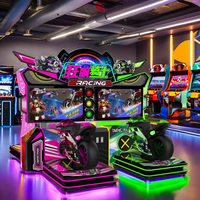 Simulateur de course moto à monnayeur pour 2 joueurs, machine de jeu d'arcade à double écran 55 pouces pour salle d'amusement