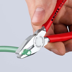 KNIPEX 03 03 110 Combination <b>Pocket</b> Pliers with <b>plastic</b> coating, chrome plated 110 mm - Product Image 5
