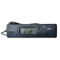 Termómetro Digital de Plástico Xiuda DS-1 con Pantalla LCD / Interruptor, Medidor de Temperatura Compacto de 50-70°C con Sonda Externa para Automóvil