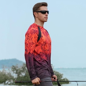 Camisa de Pesca de Manga Larga con Cuello Redondo, Transpirable y a la Moda para Hombre, de Alta Calidad OEM - Product Image 5