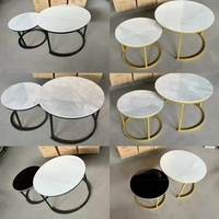 Table basse ronde moderne en MDF, disponible en plusieurs couleurs, vente en gros directe usine