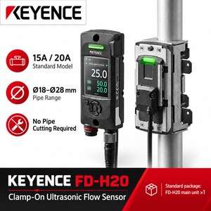 เครื่องวัดอัตราการไหลแบบอัลตราโซนิก FD-H20 สำหรับท่อขนาด 18-28 มม. 60-100 ลิตร/นาที เซ็นเซอร์วัดการไหลแบบหนีบ IO-Link 4-20mA - Product Image 5