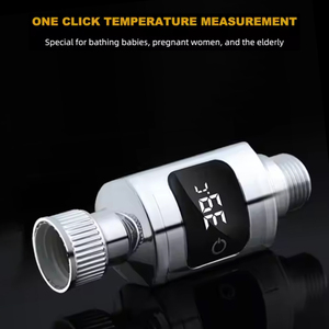 Có thể điều chỉnh Celsius Fahrenheit Đơn vị hiển thị kỹ thuật số cảm biến <span class=keywords><strong>LED</strong></span> vòi hoa sen Nhiệt kế nước - Product Image 2