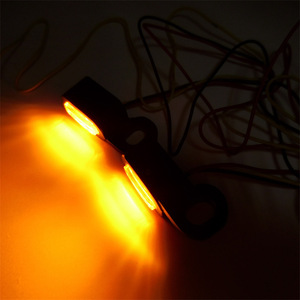 <span class=keywords><strong>Mini</strong></span> Luz de Conducción Doble Adecuada para Manillar de <span class=keywords><strong>Harley</strong></span> Glide Softail con Intermitentes LED - Product Image 4