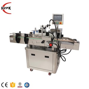 HZPK Automatic Glass PET Bottle Label Sticker Labeling Machine for <b>Plastic</b> Round Bottle - Product Image 3