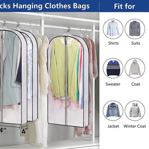 3 डी वेडिंग ड्रेस गाउन में लुभावनी वाटरप्रूफ पारदर्शी कपड़े कवर यात्रा पैकेजिंग भंडारण साफ परिधान बैग - Product Image 3