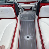 Plateforme de bain et tapis de cockpit pour bateau 2004 Crownline 225 LPX Limited, en mousse EVA imitation teck, style SeaDek MarineMat, auto-adhésif