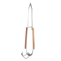 Ensemble d'outils de barbecue de gril de 5 pièces d'extérieur faciles à nettoyer avec des accessoires de gril de poignée en bois