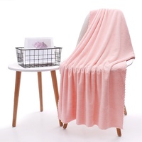Ensemble de serviettes de bain en microfibre haute densité en polaire corail Douces et absorbantes pour le spa, la plage, l'hôtel, le salon