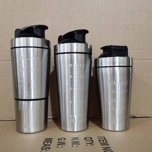 Vente en gros de bouteille de sport en acier inoxydable réutilisable 500/750ml Base de stockage de bouteille de secousse de sport Capacité de 800ml Tasse de mélange de protéines Thermos à eau - Product Image 6