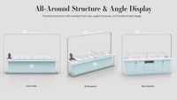 Vitrine de présentation de bijoux de luxe sur mesure en verre trempé, merchandising visuel, émail cuit écologique pour la décoration intérieure de magasins de détail