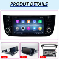 LELV Linux pour Fiat Linea Punto Evo 2012-2015 Sportback Tableau de bord IPS Lecteur multimédia autoradio sans fil Carplay Android Auto