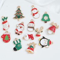 Accessoire de Noël en émail goutte d'huile, Pendentif pour sapin de Noël, Accessoire pour bracelet, collier, boucles d'oreilles, Ornement de Noël, Cadeau de Noël