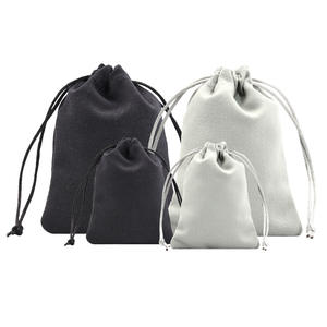 Bolsa de Terciopelo con Cordón, Diseño de Fábrica, Alta Calidad, Impresión en Serigrafía Azul, Bolsa de Regalo Personalizada de Terciopelo y Franela - Product Image 5