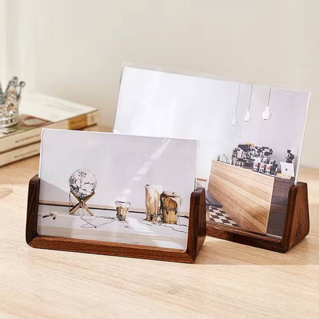 Solid Wooden Photo Frame Innovative Acrylic U Shaped Frame Creative Picture Frame 5/6/7/8inch