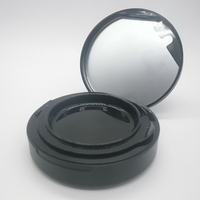 Nouveau rond noir mat étui à coussin d'air correcteur personnalisé marque privée étui à coussin d'air avec miroir