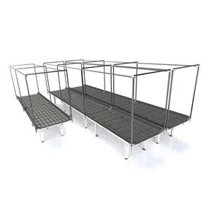 2024 High Quality Greenhouse Hydroponic 4 Foot by 50 Foot Flood Rolling Benches Growing Table For Sale