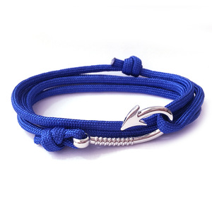 Hot Selling Fish Hook Anchor 7-core 4MM Nylon Umbrella Ropes Handmade Braided <b>Bracelets</b> for Sale - Product Image 5