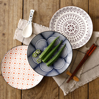 En gros 6 "Style Japonais Machine Impression Petite Assiette Creuse En Céramique