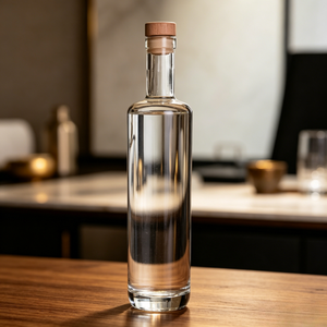 Botella de Vidrio Cristalino Premium de 700ml/500ml con Fondo Reforzado para Vodka, Ron, Whisky, Licores y Bebidas Espirituosas de Alta Calidad - Product Image 3
