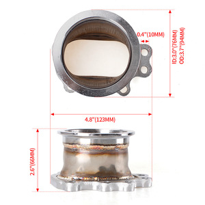 Adaptador de brida para turbocompresor de 3 pulgadas con junta para T25 T28, ajuste universal - Product Image 4