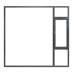 Thiết Kế Xoay Cửa Chính Bằng Nhôm Cửa Chống Gió Kính Cường Lực Kép - Product Image 6