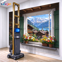 LINCJET LC-A2 Printer Dinding UV untuk Hotel & Resor, Mesin Cetak Dinding Digital Mobile untuk Renovasi Hospitality