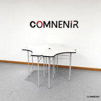 Design moderne professionnel Triangle activité école étude Table de lecture meubles ensemble de collaboration pour la salle de classe et l'extérieur
