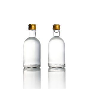 <strong>5cl</strong> 50ml Mini Olso Extra Flint Round Shape Frosted Silk Screen Printing Vodka Gin Liquor Water Glass <strong>Bottle</strong> with Ropp Caps - Product Image 1