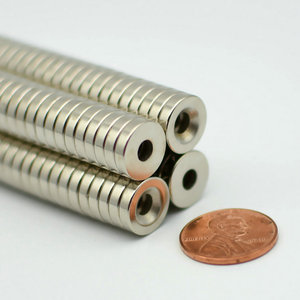 12000 Gauss imán de neodimio círculo de disco de ferrita redondo imanes de 1 pulgada con agujeros - Product Image 3