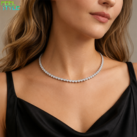 Collier chaîne tennis 4 mm à sertissage clos, pavé de zircone cubique étincelante, bijoux de luxe élégants pour femmes, fournisseur en gros