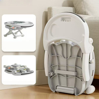 Chaise haute pour enfants, siège de voyage pour enfants avec musique et lumières, chaise d'alimentation pliable pour bébé, directement de l'usine