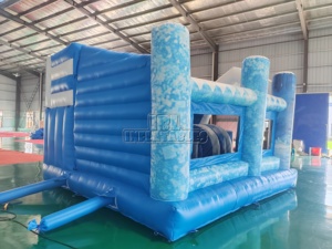 Château Gonflable Commercial Princesse avec Toboggan Combo pour Filles, Château Gonflable avec Toboggan et Structure de Rebond Certifiée CE pour <span class=keywords><strong>Location</strong></span> Événementielle - Product Image 4