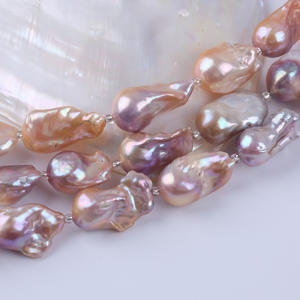 18cm14-16mm Natural Freshwater <b>Pearl</b> Bracelet Purple Baroque Bead DIY Handmade Jewelry White-Color <b>Loose</b> <b>Pearls</b> From Zhuji - Product Image 5