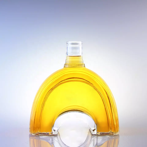 Bouteille à liqueur en <span class=keywords><strong>verre</strong></span> en forme de pont arqué, carafe à spiritueux de luxe en <span class=keywords><strong>cristal</strong></span> transparent pour <span class=keywords><strong>whisky</strong></span>, brandy, vodka, emballage personnalisé - Product Image 2