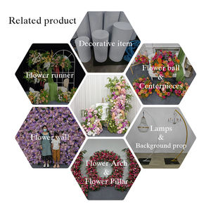 Decoración Romántica y Realista de Arco Floral para Boda en Tonos Rosa y Verde, con Tela de Seda Suave y Estilo Moderno - Product Image 5