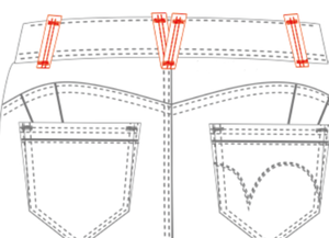 DS-254GT-H tự động đôi vành đai kim vòng gắn máy may cho quần jean may - Product Image 4