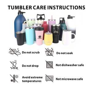 Tasse en acier inoxydable isolée réutilisable de 40oz avec logo personnalisé à quantité minimale de commande bas gobelet isolé avec pailles à rabat - Product Image 6