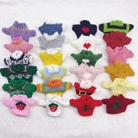 Pull personnalisable pour poupée de 10 cm, tricoté à la main, mini-haut pour poupée, tenue de remplacement mignonne pour accessoires de poupée en peluche