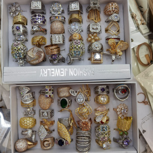 Anillos de Circonia Surtidos con Descuento, Anillos de Circonia Mixtos Sin Deslustre, Joyería Aleatoria Sin Decoloración ni Óxido - Product Image 3