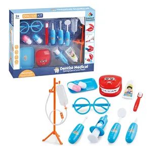 Kids Dental Set Caixa Médica Pré-Escolar Role Play Conjunto Dentista Cuidados Dentes Médico Brinquedos