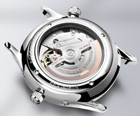 Montres mécaniques en acier pour hommes, design d'usine et personnalisation par lots, avec affichage 24 heures GMT, calendrier similaire et luminescence, pour marque privée