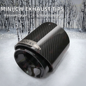 Puntas de escape de fibra de carbono de lujo MINIJCW, negro brillante, azul quemado, para <span class=keywords><strong>M5</strong></span> F54-<span class=keywords><strong>F60</strong></span>, acero inoxidable - Product Image 2
