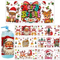 Autocollant de transfert de Noël pour gobelets, tasses et mugs – Idéal pour les coffrets cadeaux de fêtes