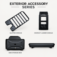 Boîte de rangement modulaire à cadre à lamelles pour fenêtre arrière de SUV, accessoire pour équipement de camping tout-terrain