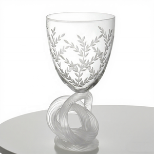 Gobelet en verre en cristal fait à la main haut de gamme avec Base en forme de noeud pour la maison fête mariage Restaurant vin et jus tasse - Product Image 1