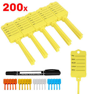 AOPFAST 200 Etiquetas <span class=keywords><strong>de</strong></span> Identificación para Llaves <span class=keywords><strong>de</strong></span> Autos con Bloqueo, Etiquetas <span class=keywords><strong>de</strong></span> Identificación con Bolígrafo Incluido, 1 Año <span class=keywords><strong>de</strong></span> Garantía - Product Image 1